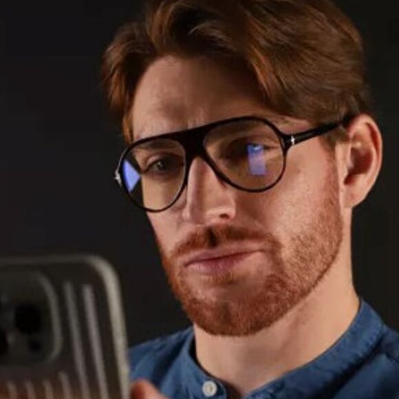 Tom Ford FT5012-B 001 Eyeglasses Black 53mm Aviator Frame - Picture 3 of 10